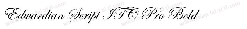 Edwardian Script ITC Pro Bold字体转换